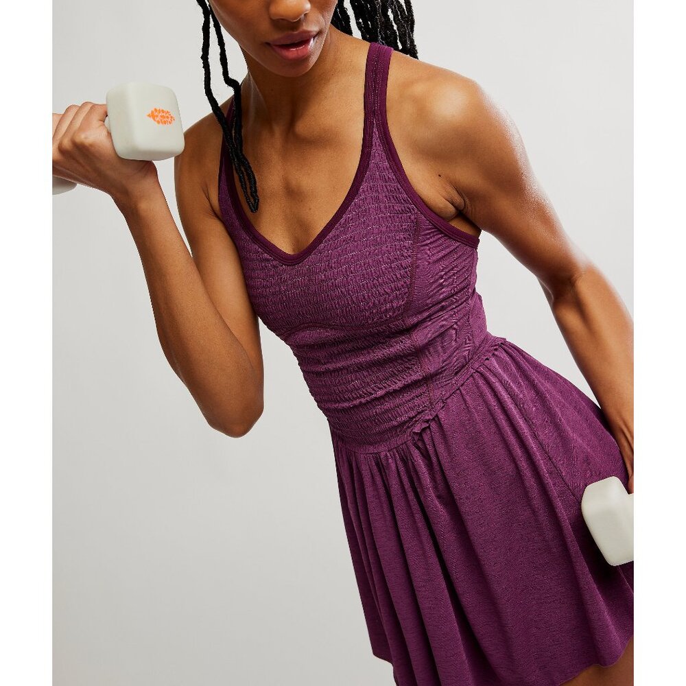 🎉LAST CHANCE🎉 FP MOVEMENT Smockin Hot Dress / Black Cherry - Picture 3 of 8